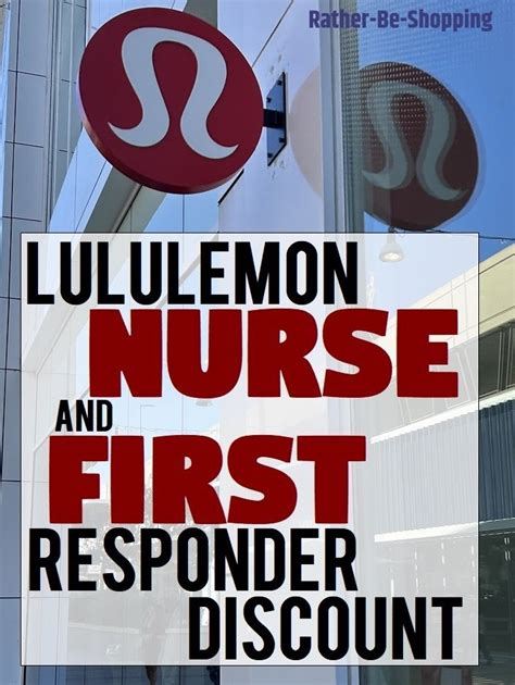 lululemon nurse discount in store.